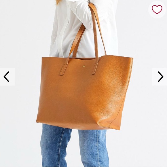 Mark and Graham Tan Leather Tote Bag - Picture 1 of 5